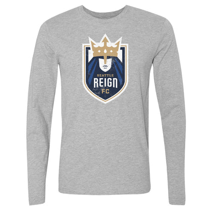 Seattle Reign FC Vintage Primary Logo WHT Mens Long Sleeve T Shirt 500 Level Officially Licensed Fan Gear