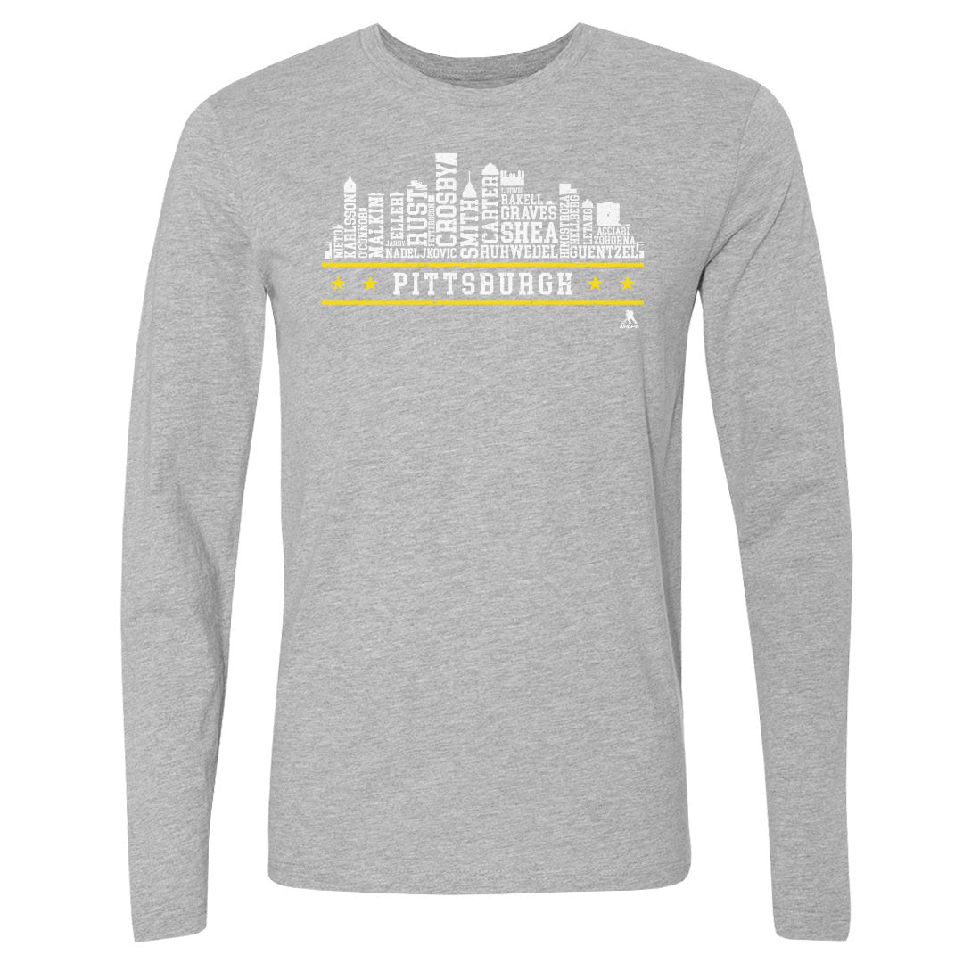 Pittsburgh Hockey Roster Skyline 23 WHT