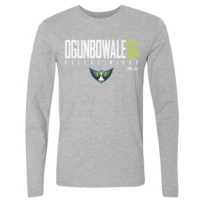 Arike Ogunbowale Dallas Wings Elite WHT Mens Long Sleeve T Shirt 500 Level Officially Licensed Fan Gear