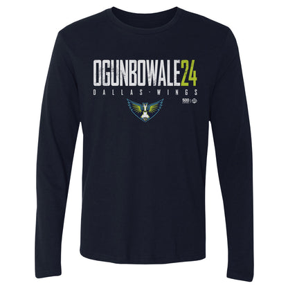 Arike Ogunbowale Dallas Wings Elite WHT Mens Long Sleeve T Shirt 500 Level Officially Licensed Fan Gear