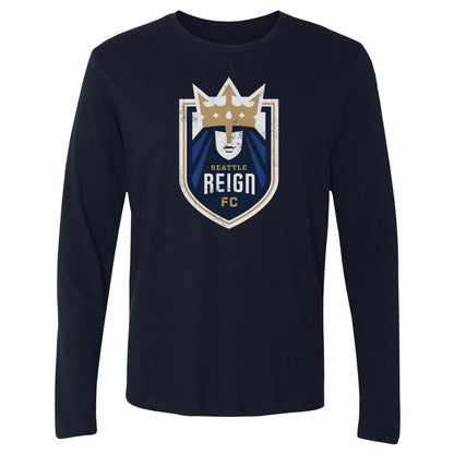 Seattle Reign FC Vintage Primary Logo WHT Mens Long Sleeve T Shirt 500 Level Officially Licensed Fan Gear