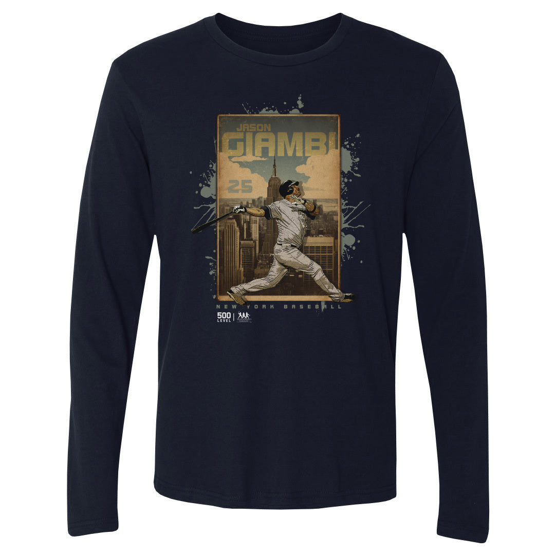 Jason Giambi New York Y Skyline WHT
