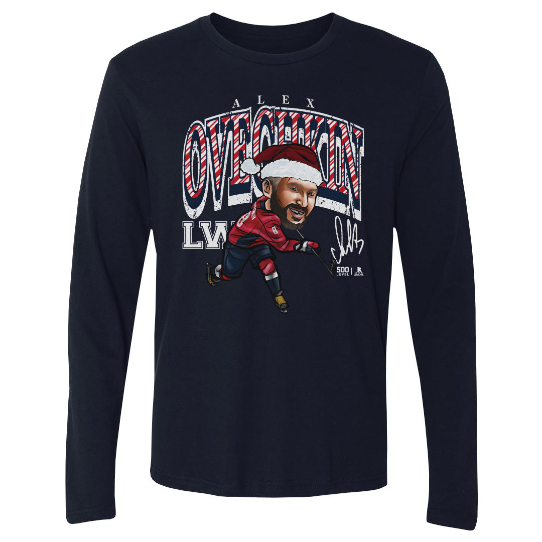 Alex Ovechkin Washington Cartoon Santa Hat WHT