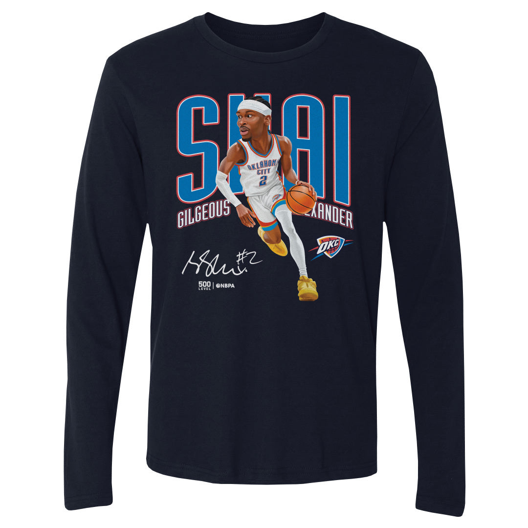 Shai Gilgeous-Alexander Oklahoma City Thunder Caricature WHT