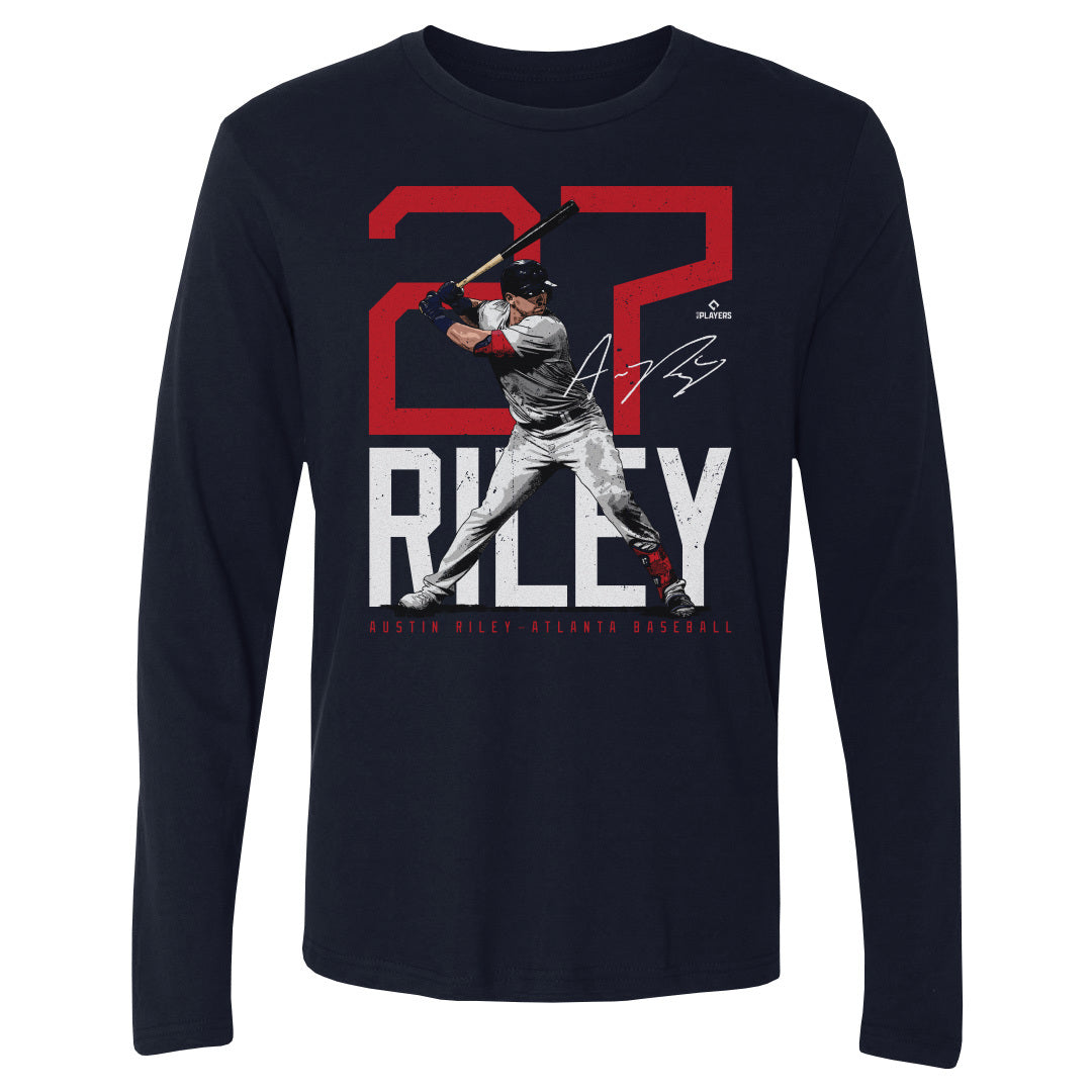 Austin Riley Atlanta Bold Number WHT