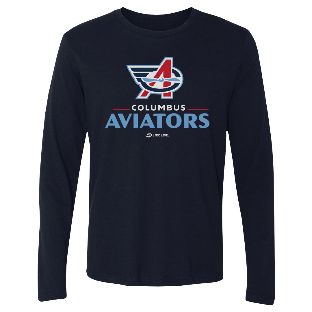 Columbus Aviators Primary Logo WHT