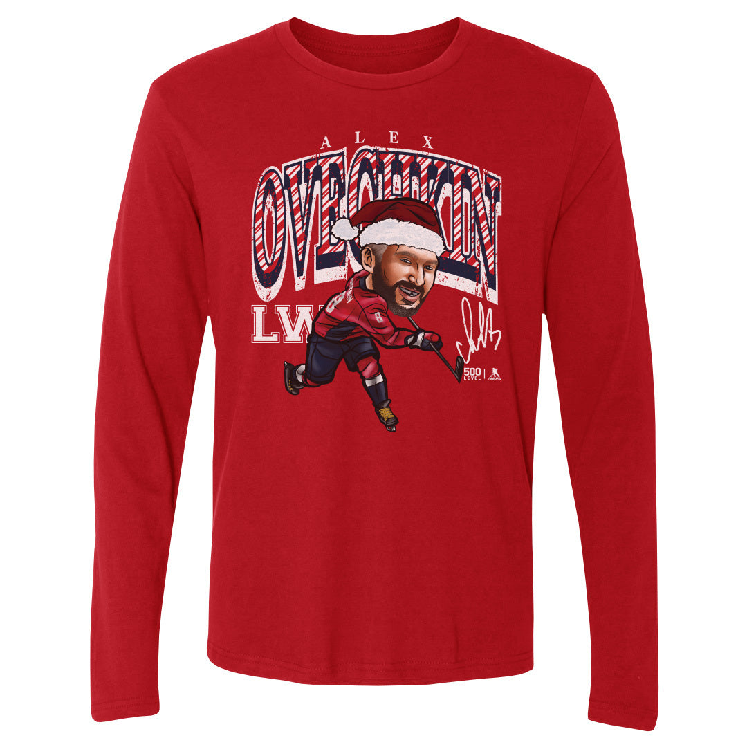 Alex Ovechkin Washington Cartoon Santa Hat WHT