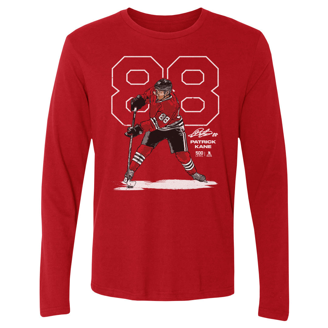 Patrick Kane Chicago Outline WHT