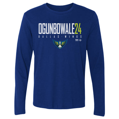 Arike Ogunbowale Dallas Wings Elite WHT Mens Long Sleeve T Shirt 500 Level Officially Licensed Fan Gear
