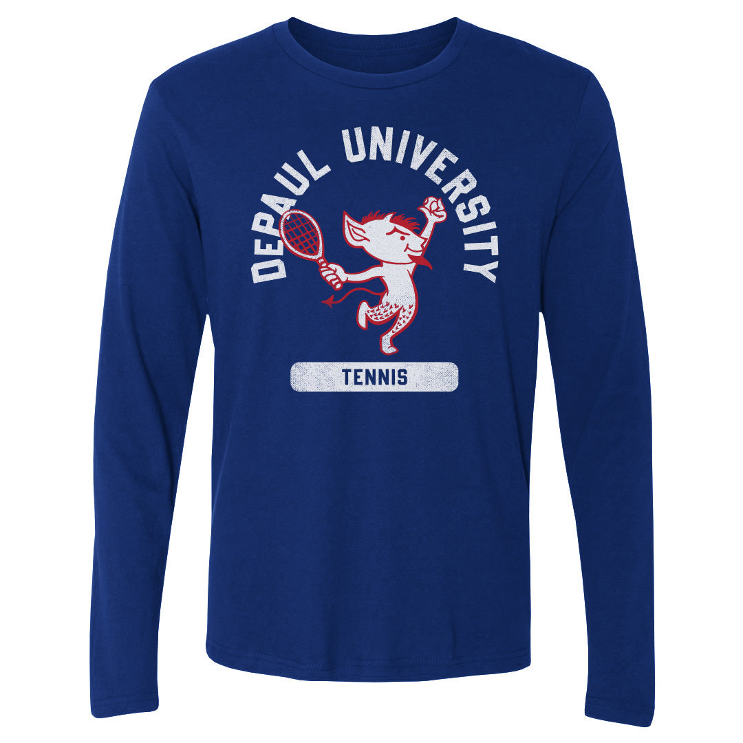 DePaul Blue Demons Mascot Tennis WHT