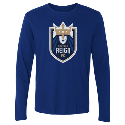 Seattle Reign FC Vintage Primary Logo WHT Mens Long Sleeve T Shirt 500 Level Officially Licensed Fan Gear