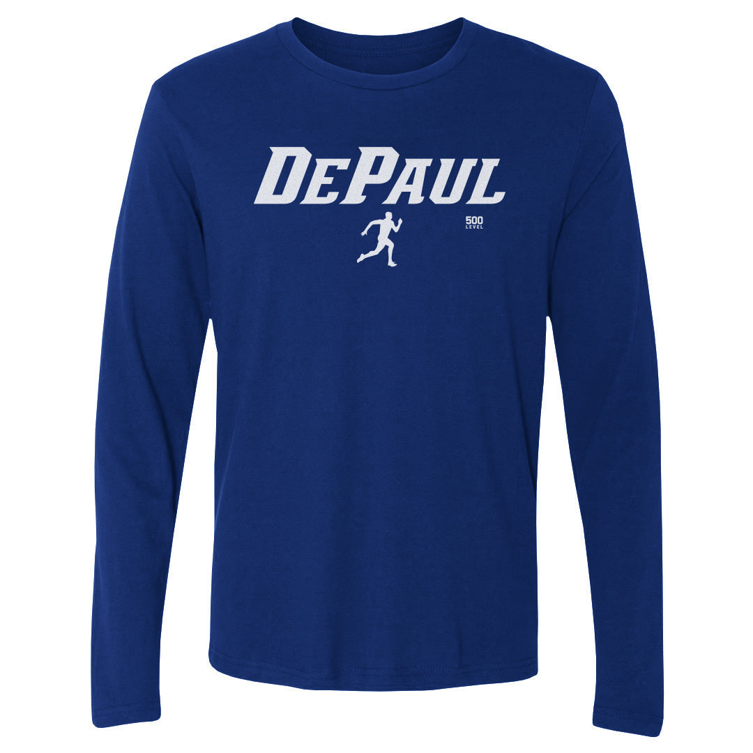 DePaul Blue Demons Track & Field Minimalist WHT