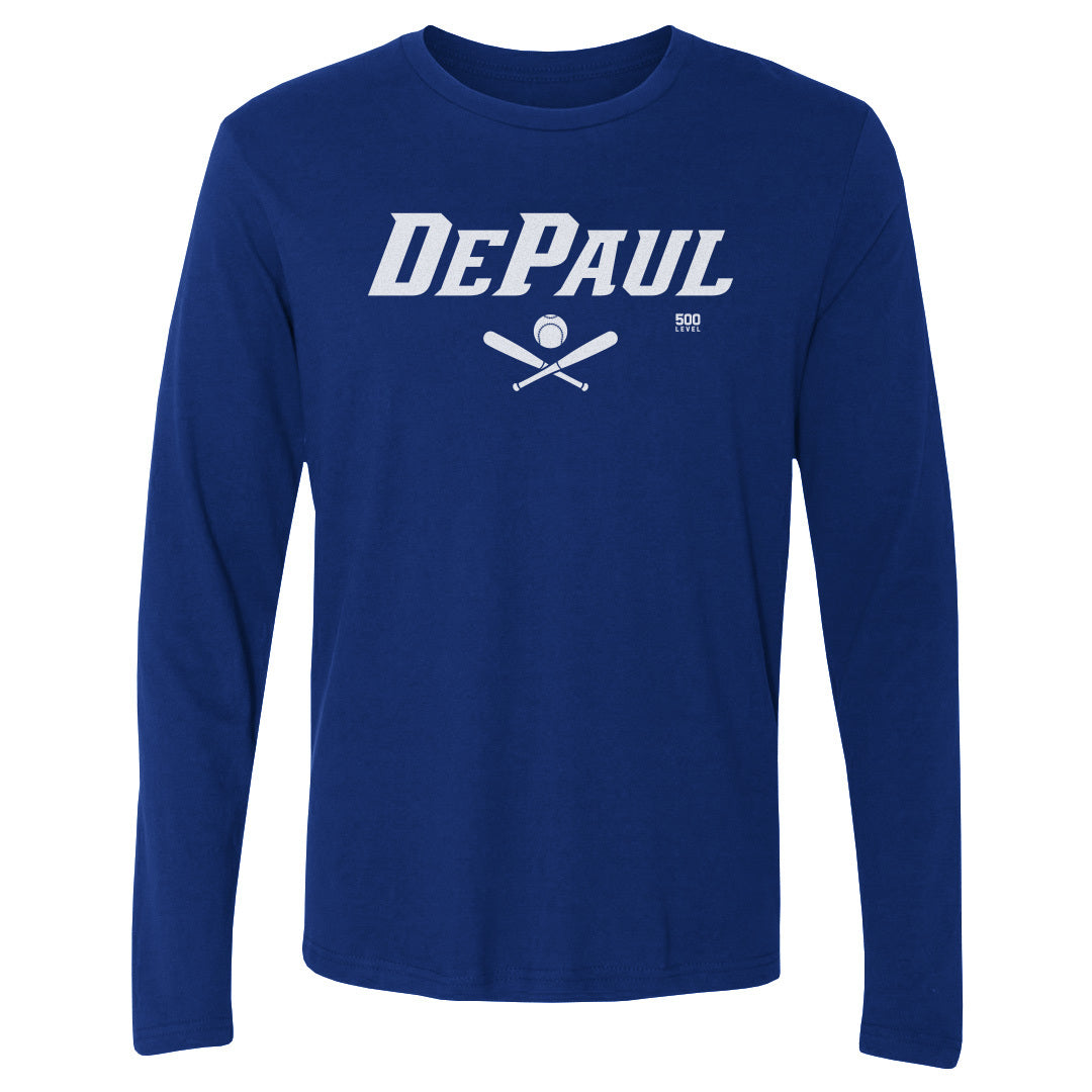 DePaul Blue Demons Softball Minimalist WHT