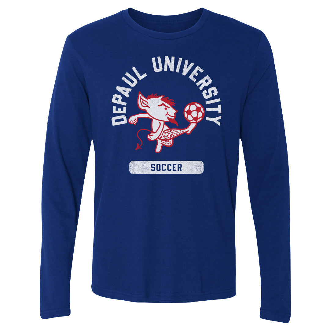 DePaul Blue Demons Mascot Soccer WHT