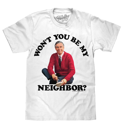Mister Rogers Won't You Be My Neighbor Mens T Shirt White