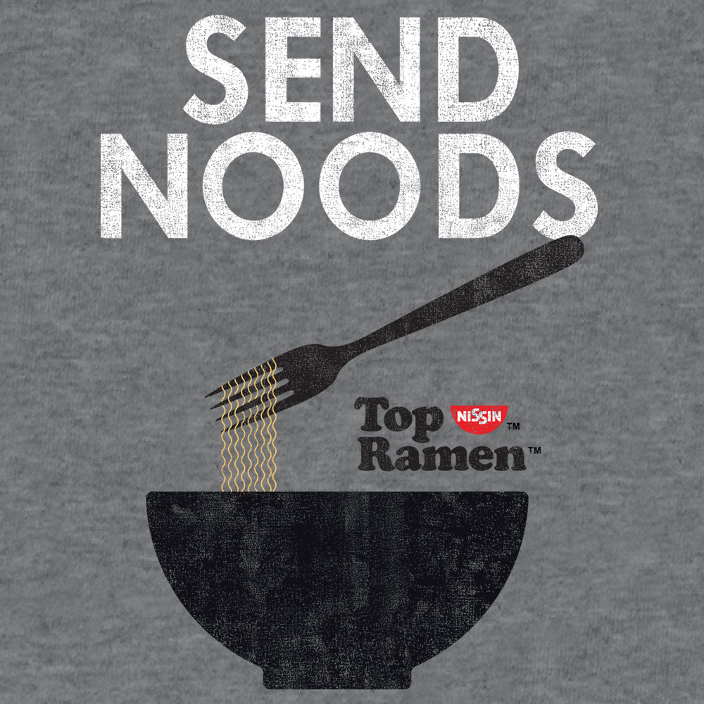 Top Ramen Send Noods Mens T Shirt Gray