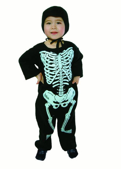 Lil' Bones Pajama Style Skeleton Infant Child Costume Size 1-2