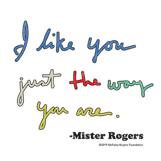 Mister Rogers "I Like You Just The Way You Are" Mens T Shirt White