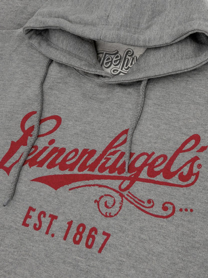 Leinenkugel's Beer Logo Pullover Hooded Sweatshirt Hoodie Gray