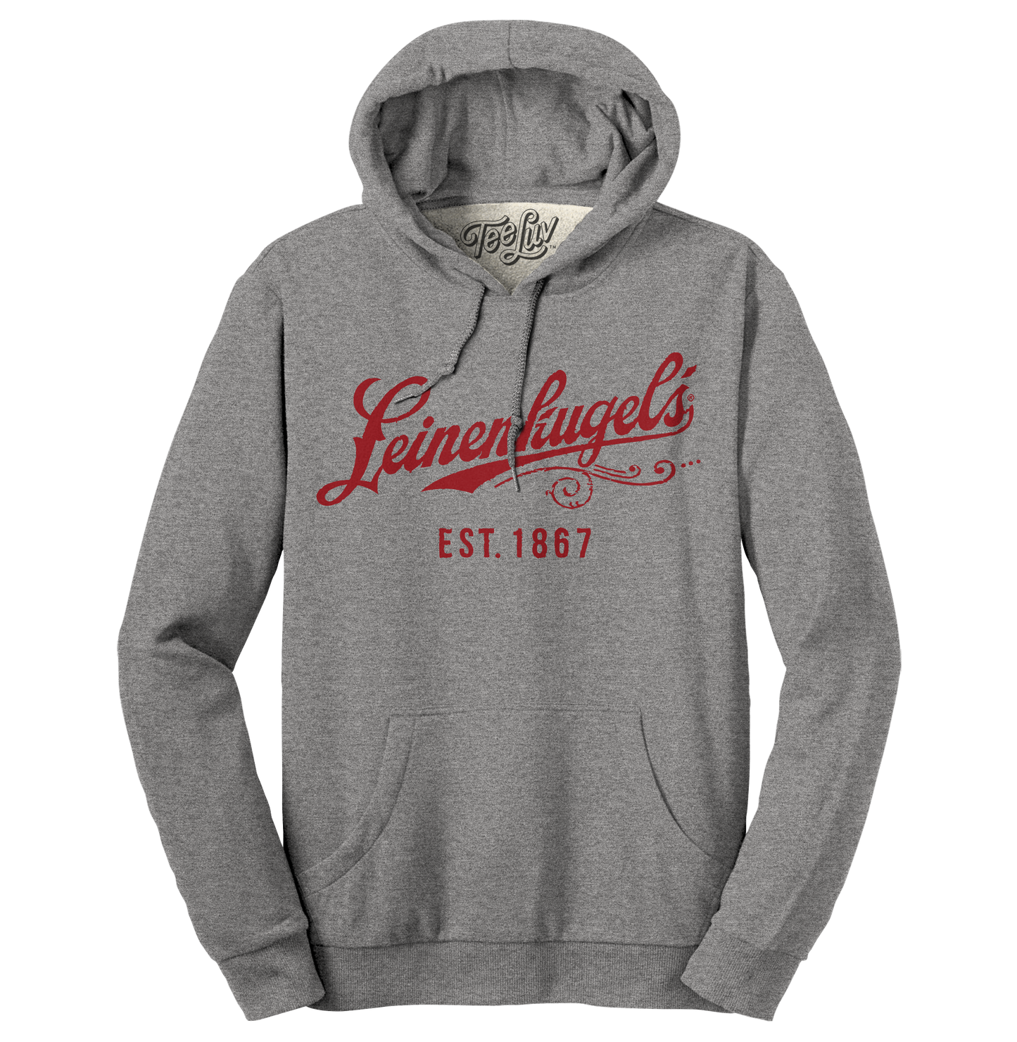 Leinenkugel's Beer Logo Pullover Hooded Sweatshirt Hoodie Gray