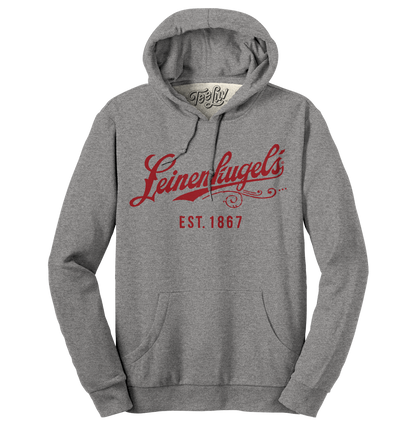 Leinenkugel's Beer Logo Pullover Hooded Sweatshirt Hoodie Gray