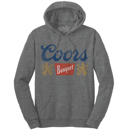 Coors Banquet Logo Hooded Sweatshirt Hoodie Oxford Gray