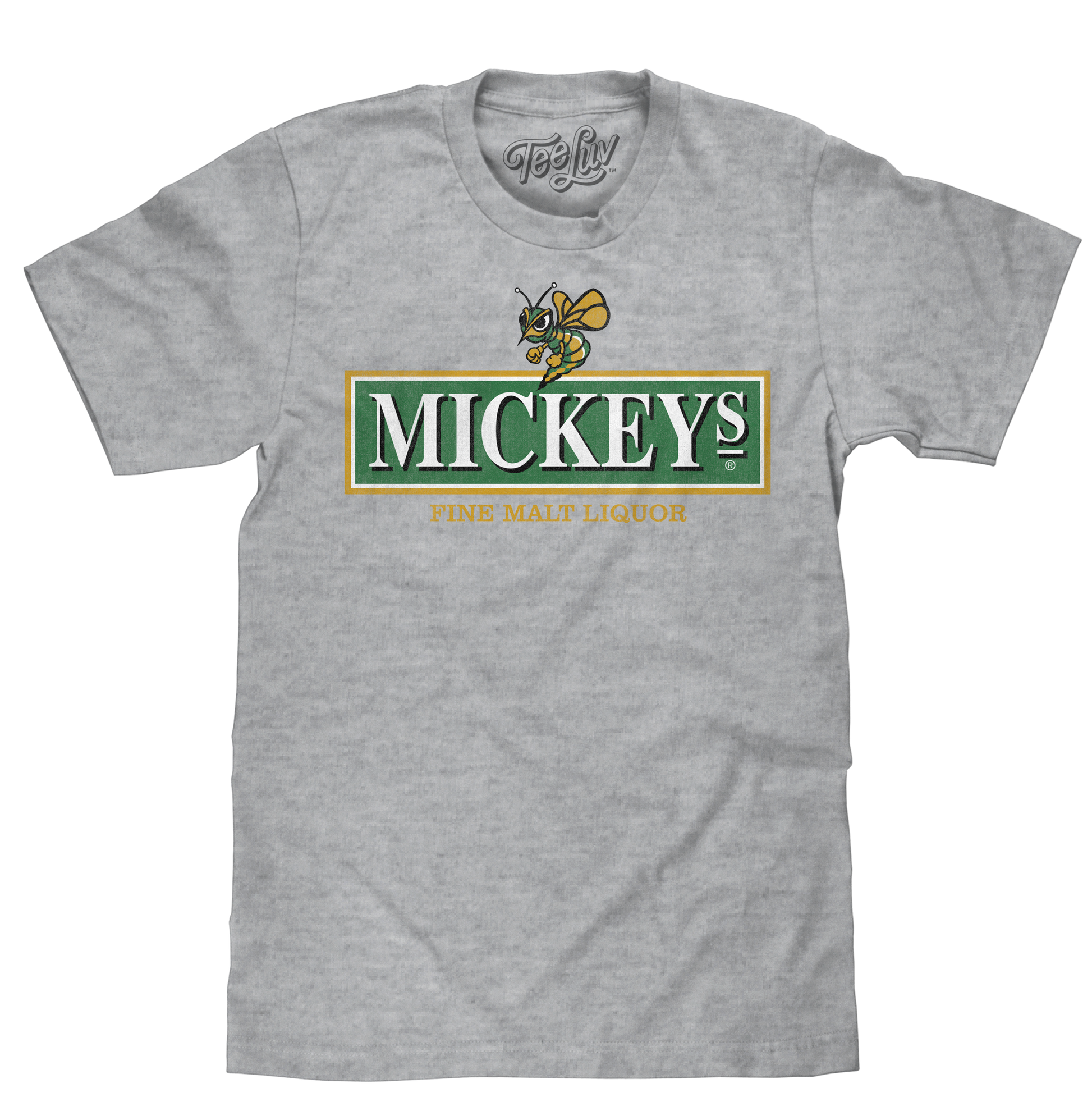 Mickey's Malt Liquor Beer Mens T Shirt Athletic Heather Gray