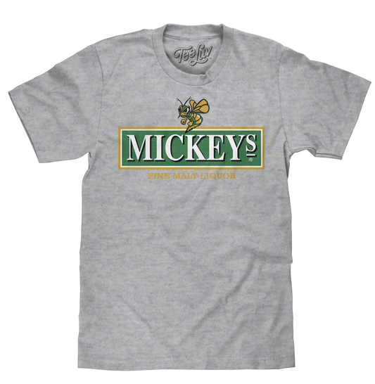 Mickey's Malt Liquor Beer Mens T Shirt Athletic Heather Gray