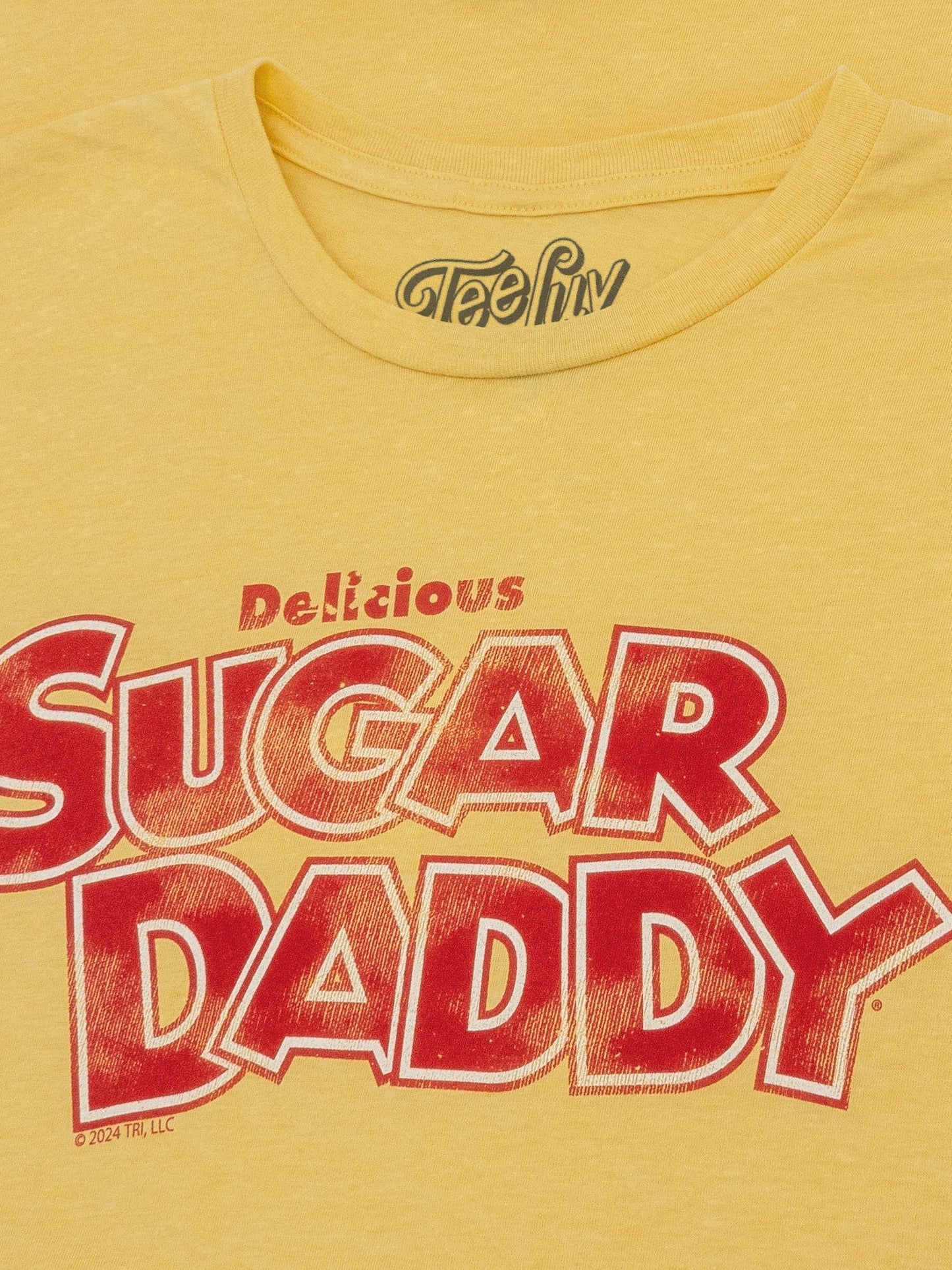 Delicious Sugar Daddy Candy Mens T Shirt Light Yellow