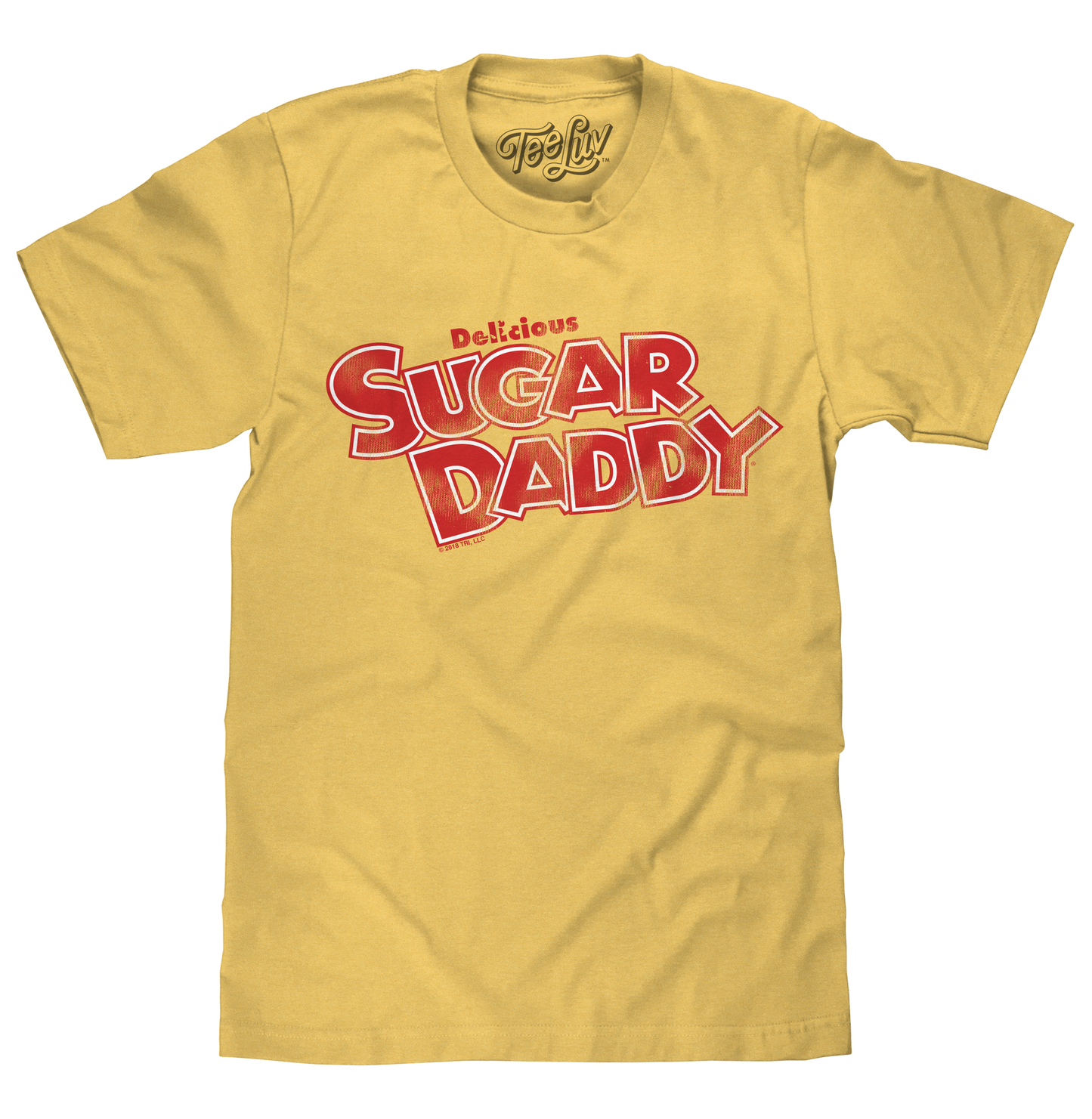 Delicious Sugar Daddy Candy Mens T Shirt Light Yellow