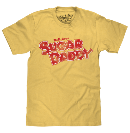 Delicious Sugar Daddy Candy Mens T Shirt Light Yellow