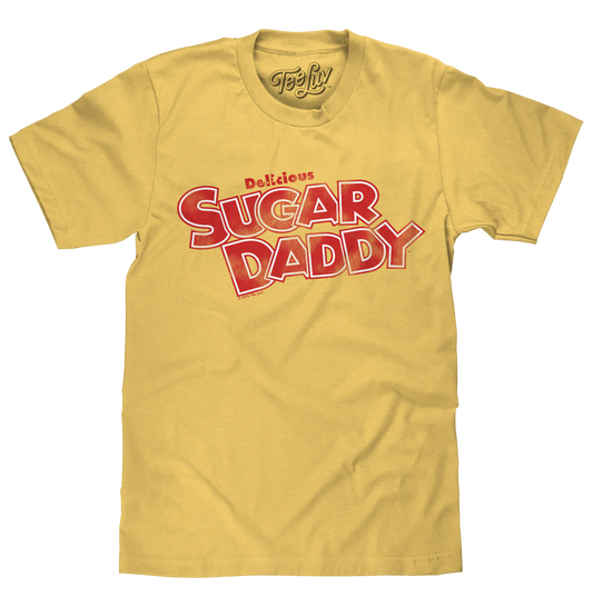 Delicious Sugar Daddy Candy Mens T Shirt Light Yellow