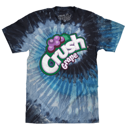 Grape Crush Soda Logo Tie Dye Mens T Shirt Evening Sky Tie Dye