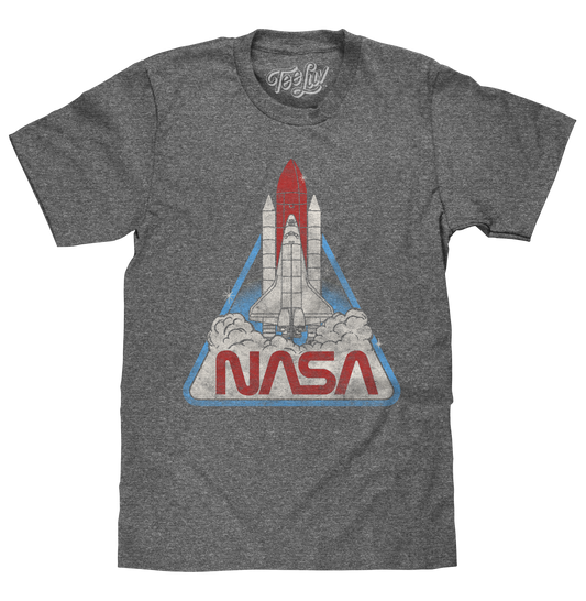 NASA Space Shuttle Mens T Shirt Gray
