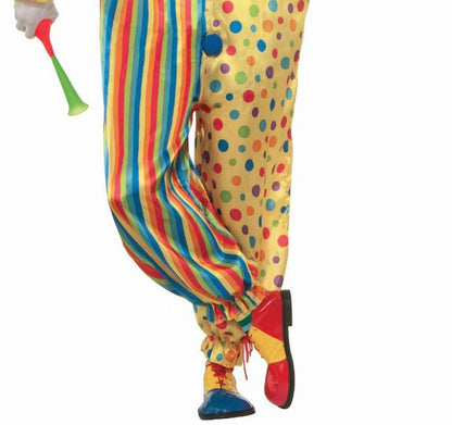 Spots the Clown Adult Polka Dot Striped Jumpsuit Size XL