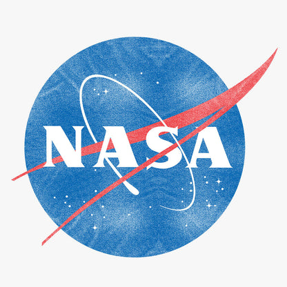 Distressed NASA Logo Mens T Shirt White