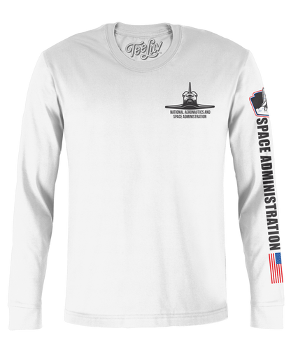 NASA Shuttle Long Sleeve Shirt White