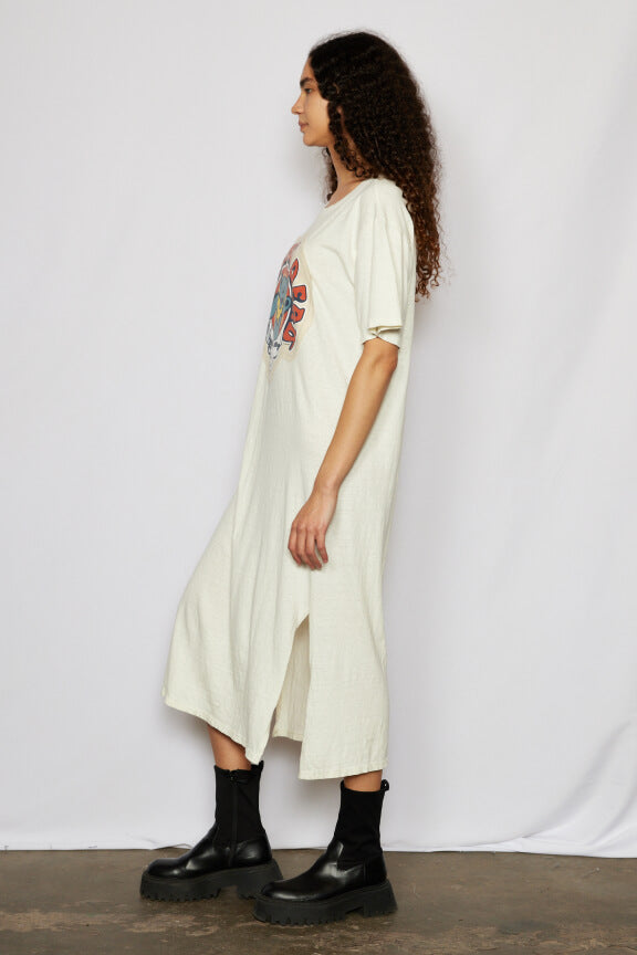 Grateful Dead Bear Maxi Dress Womens T Shirt dress White