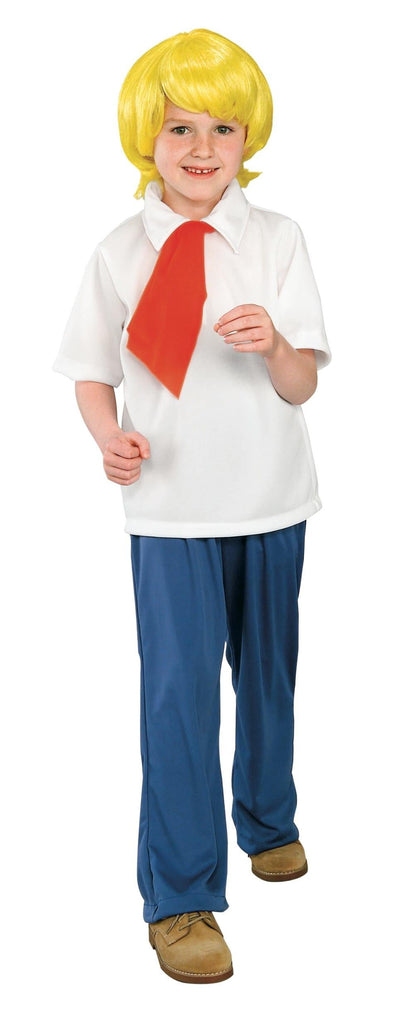 Scooby Doo: Fred Child's Costume Wig Shirt Pants Size Small 4-6