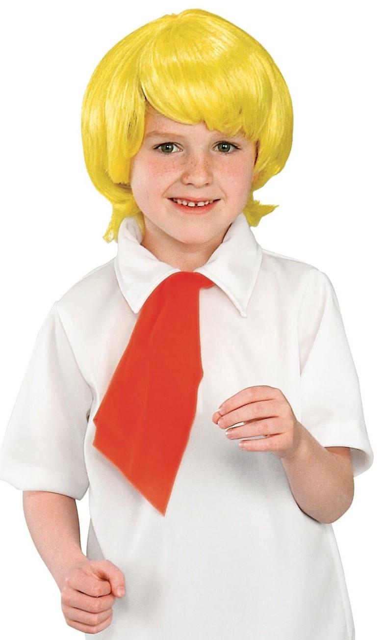 Scooby Doo: Fred Child's Costume Wig Shirt Pants Size Small 4-6
