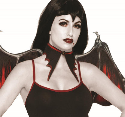 Vampire Red and Black Bat Collar Vampiress Choker