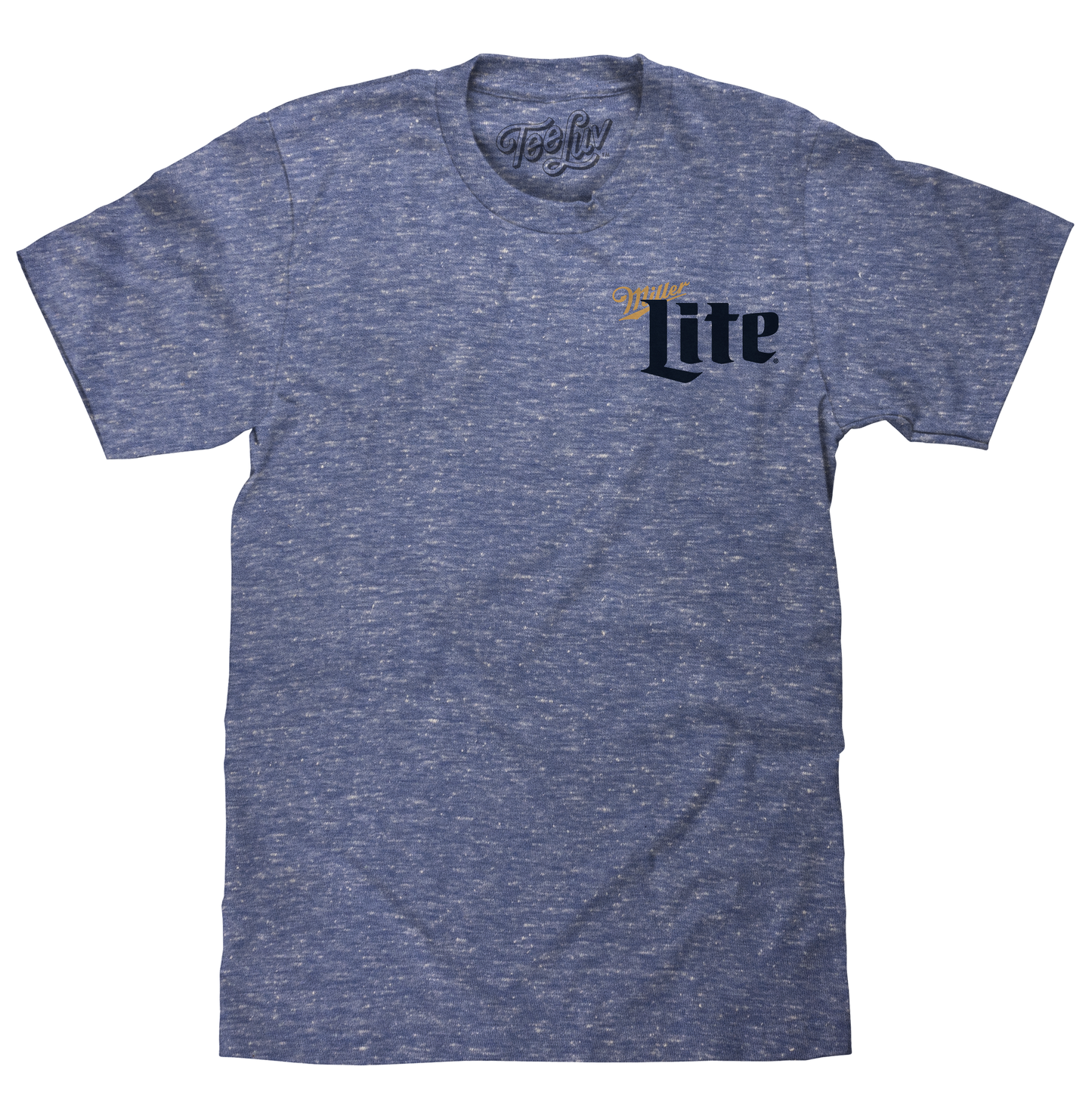 Miller Lite Milwaukee Wisconsin Mens T Shirt Royal Blue Snow Heather