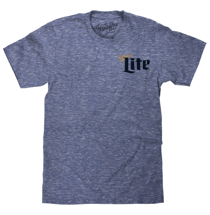 Miller Lite Milwaukee Wisconsin Mens T Shirt Royal Blue Snow Heather