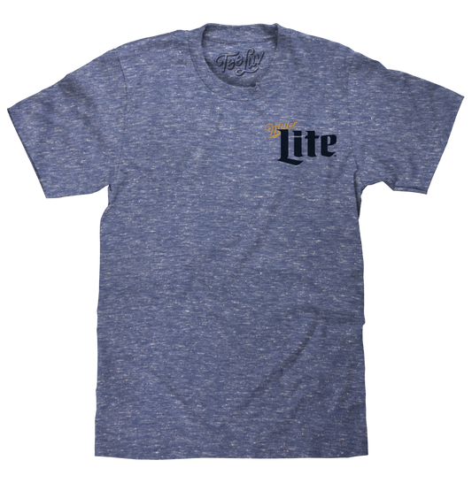 Miller Lite Milwaukee Wisconsin Mens T Shirt Royal Blue Snow Heather