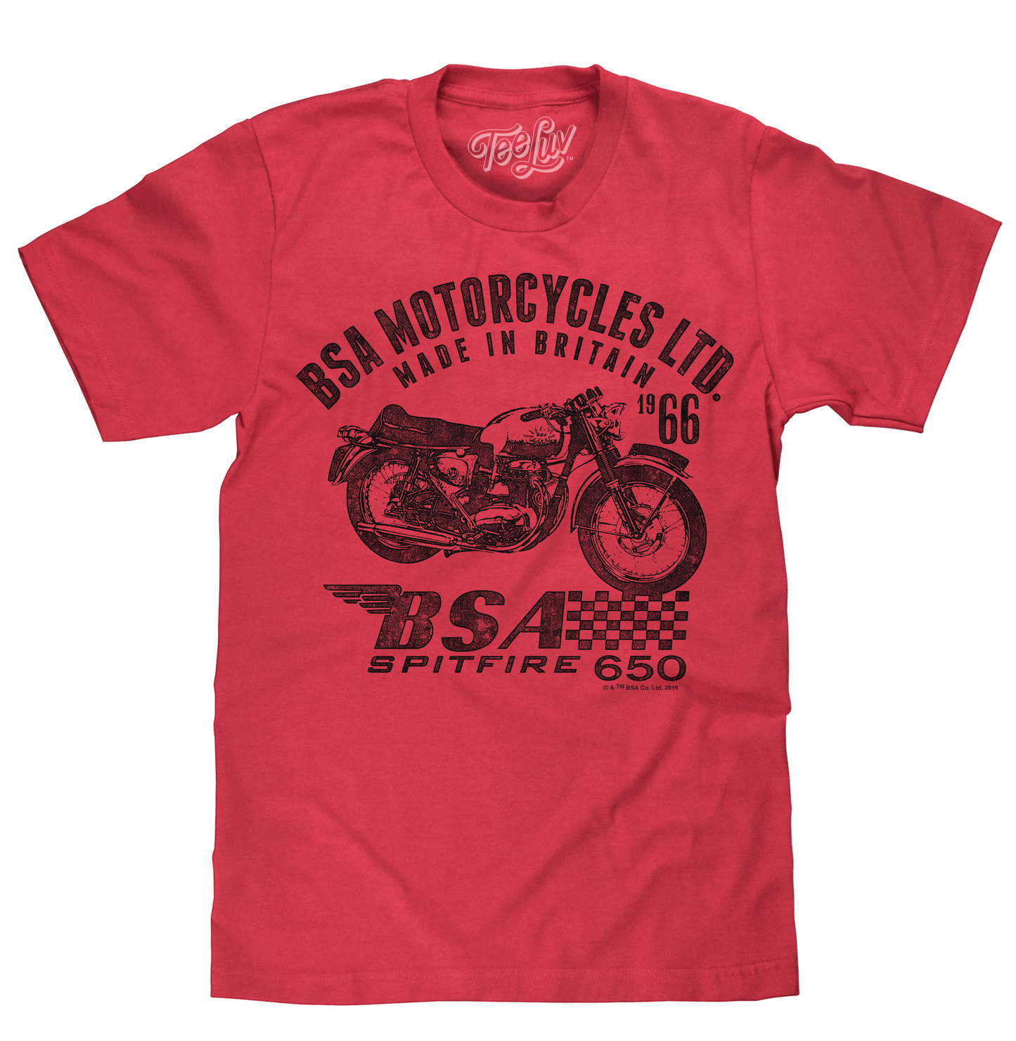 BSA Spitfire Mens T Shirt Red