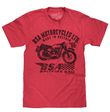 BSA Spitfire Mens T Shirt Red