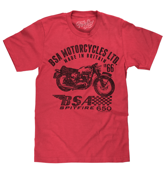 BSA Spitfire Mens T Shirt Red
