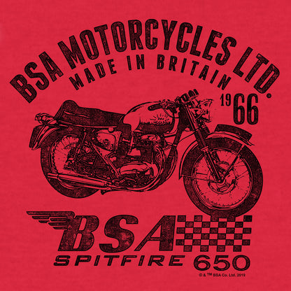 BSA Spitfire Mens T Shirt Red