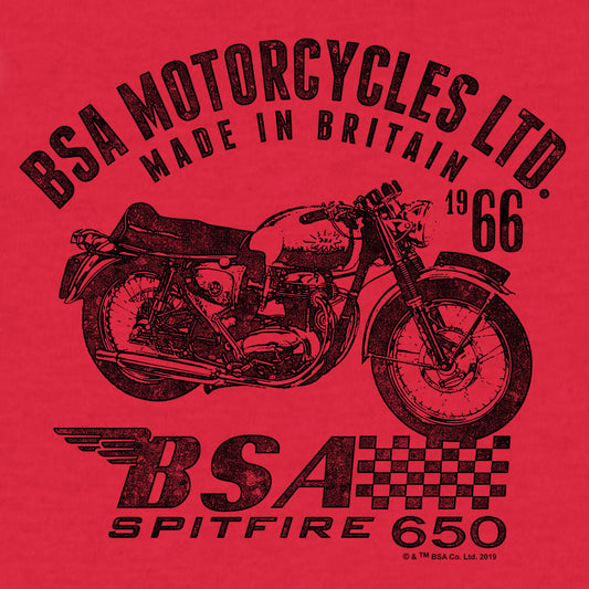 BSA Spitfire Mens T Shirt Red