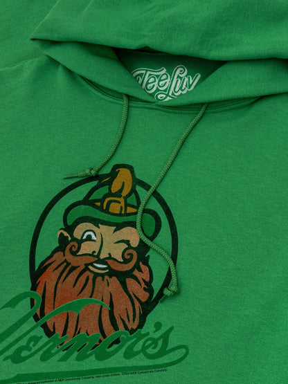 Vernor's Ginger Ale Woody Gnome Hooded Sweatshirt Hoodie Kelly Green